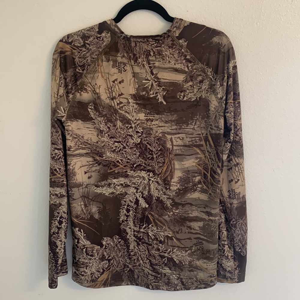Unisex Realtree Camouflage Hunting Polyester Spandex Long Sleeve Shirt Size S